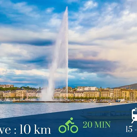Pensjonat Homey La Coloc Du 40 - Colocation Haut De Gamme De 4 Uniques Et Privees - Proche Transports En Commun - Aux Portes De Geneve 3*